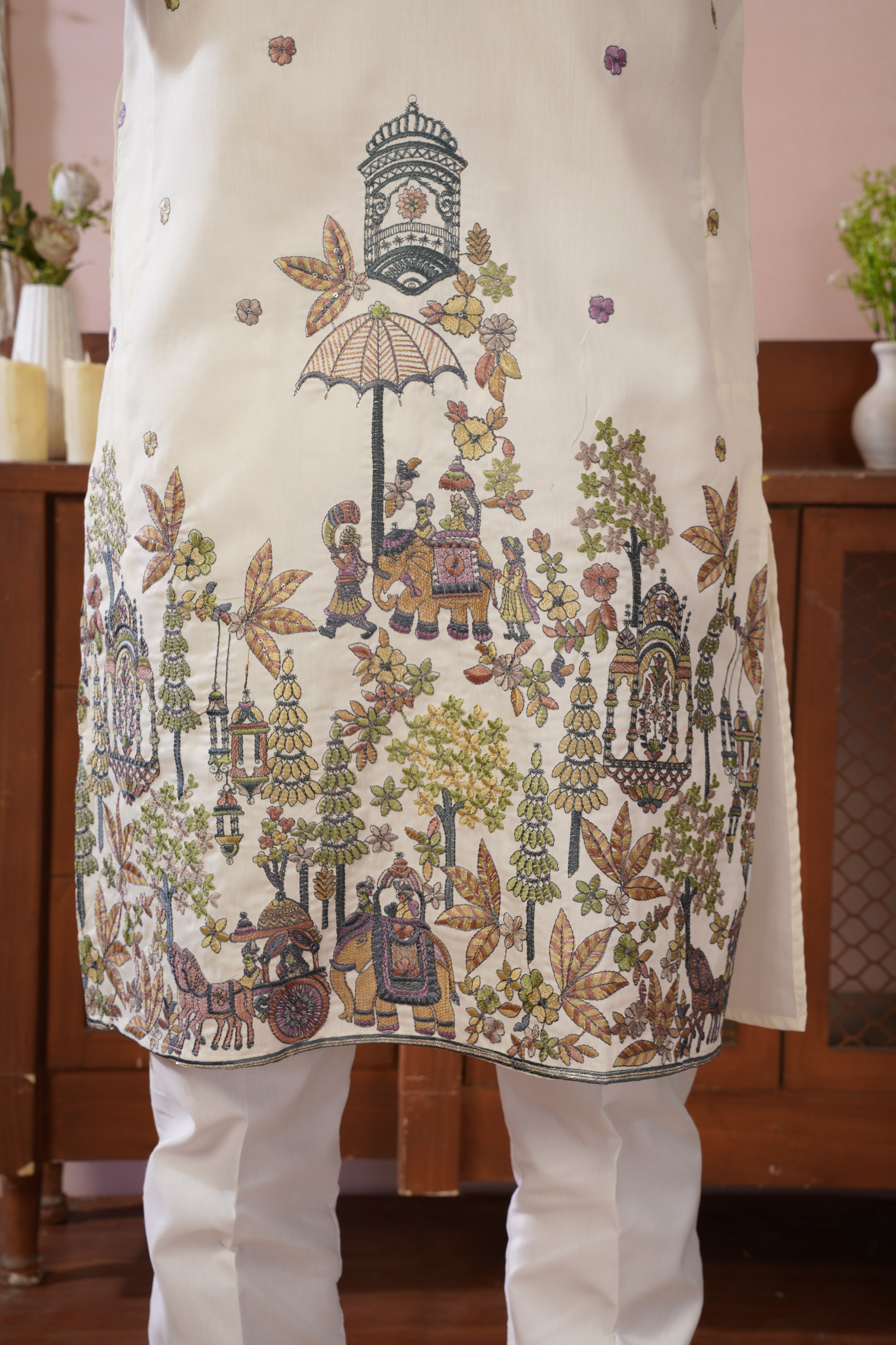 Royal Baraat Embroidered Kurta Set for Men
