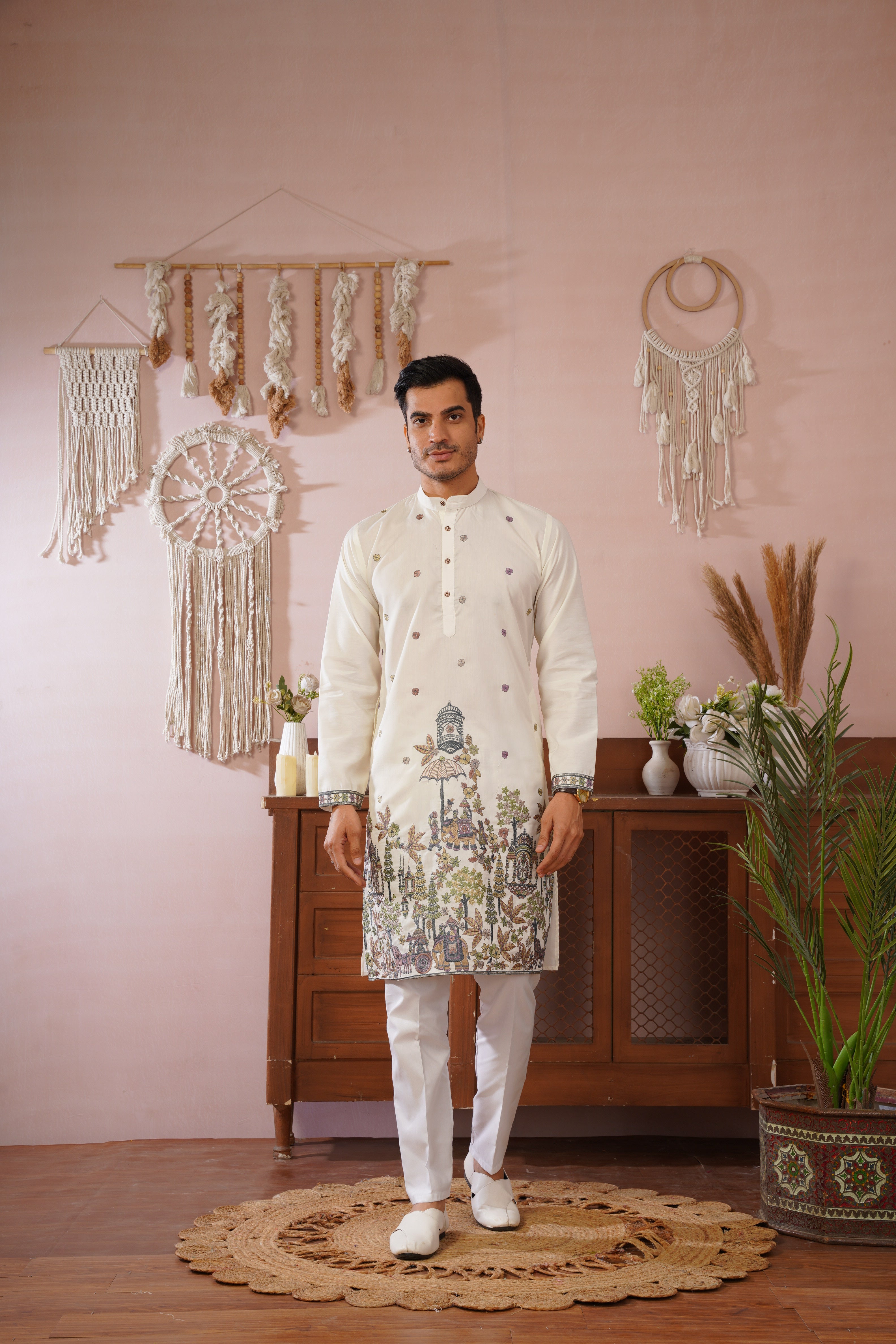 Royal Baraat Embroidered Kurta Set for Men