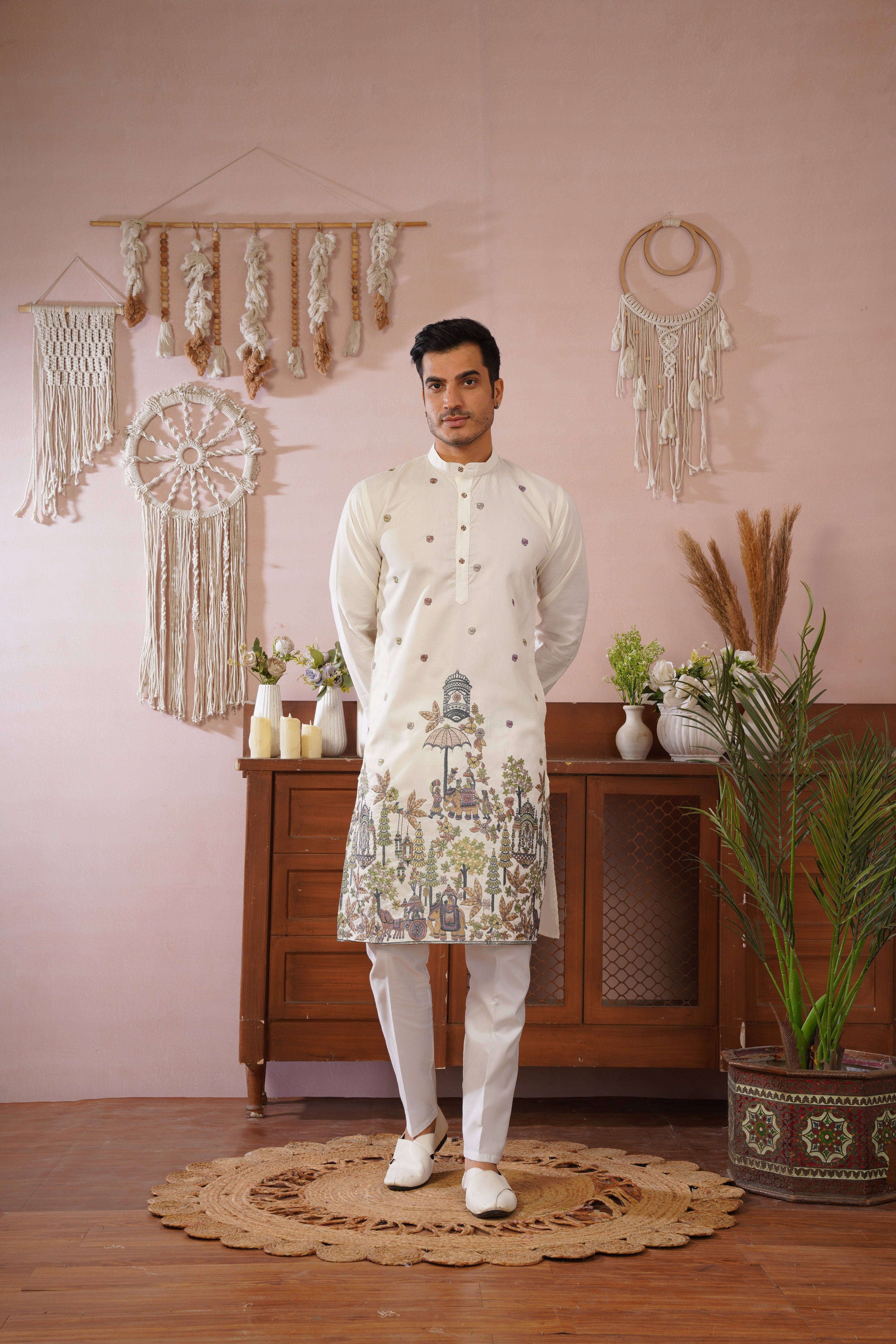 Royal Baraat Embroidered Kurta Set for Men