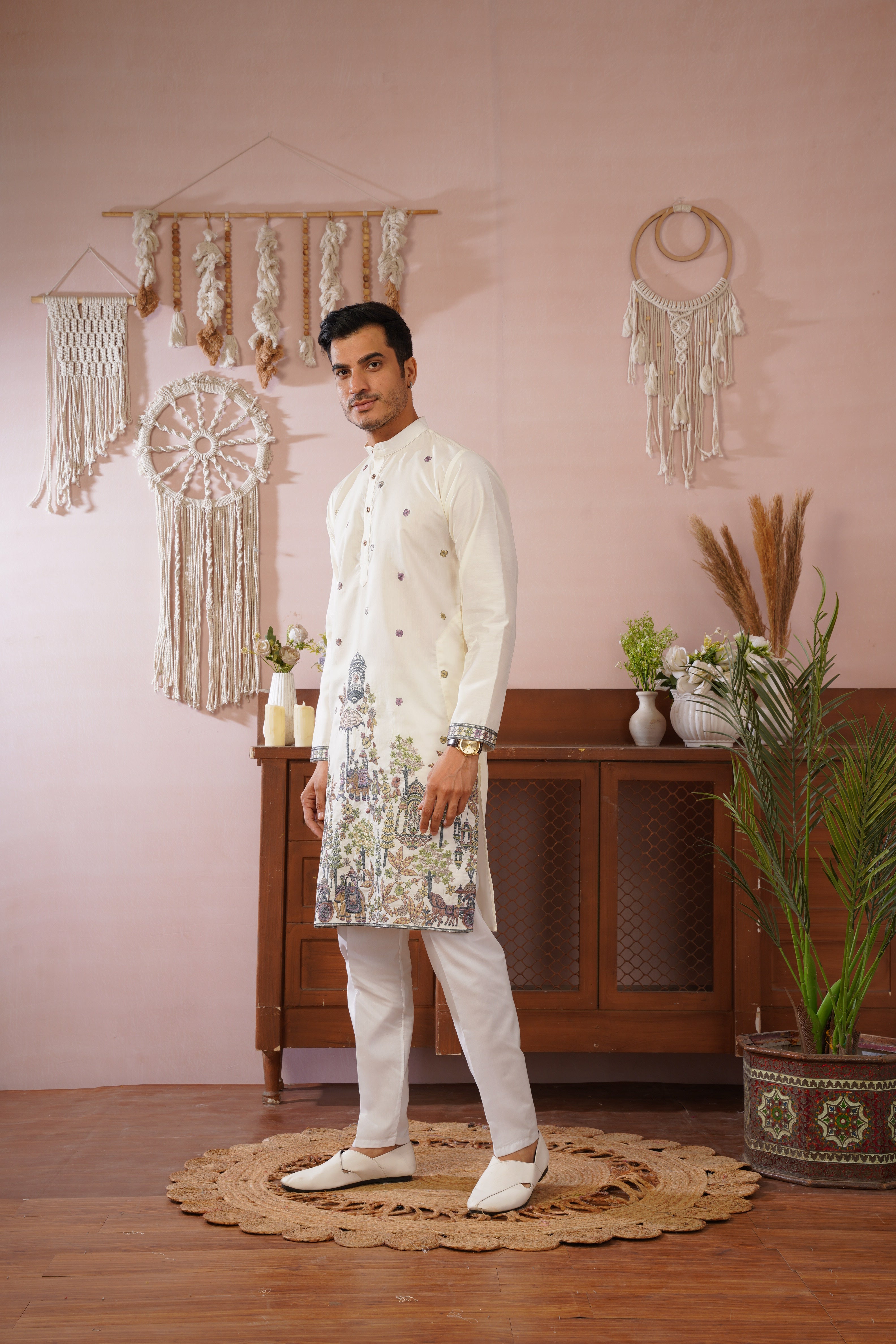 Royal Baraat Embroidered Kurta Set for Men