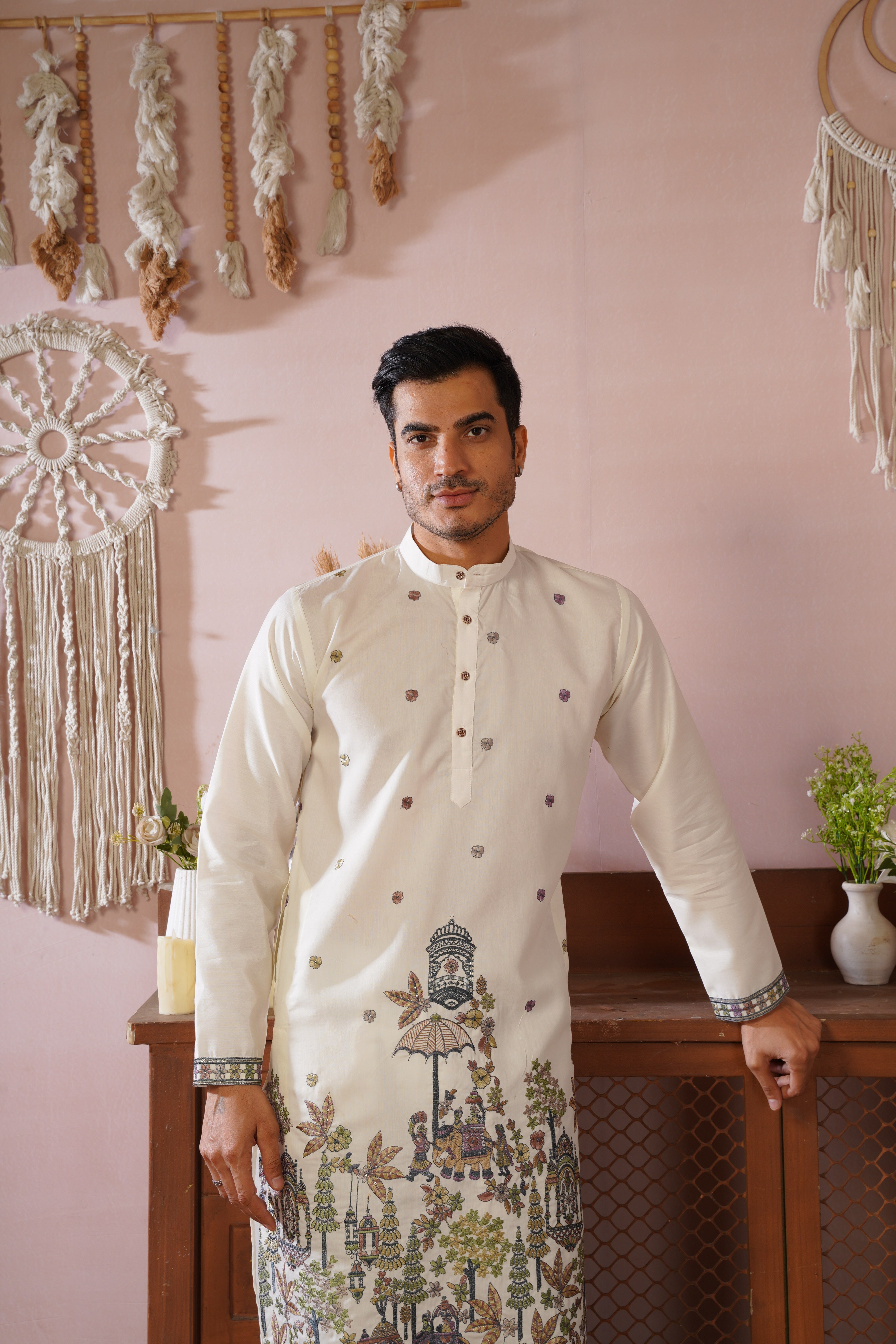 Royal Baraat Embroidered Kurta Set for Men