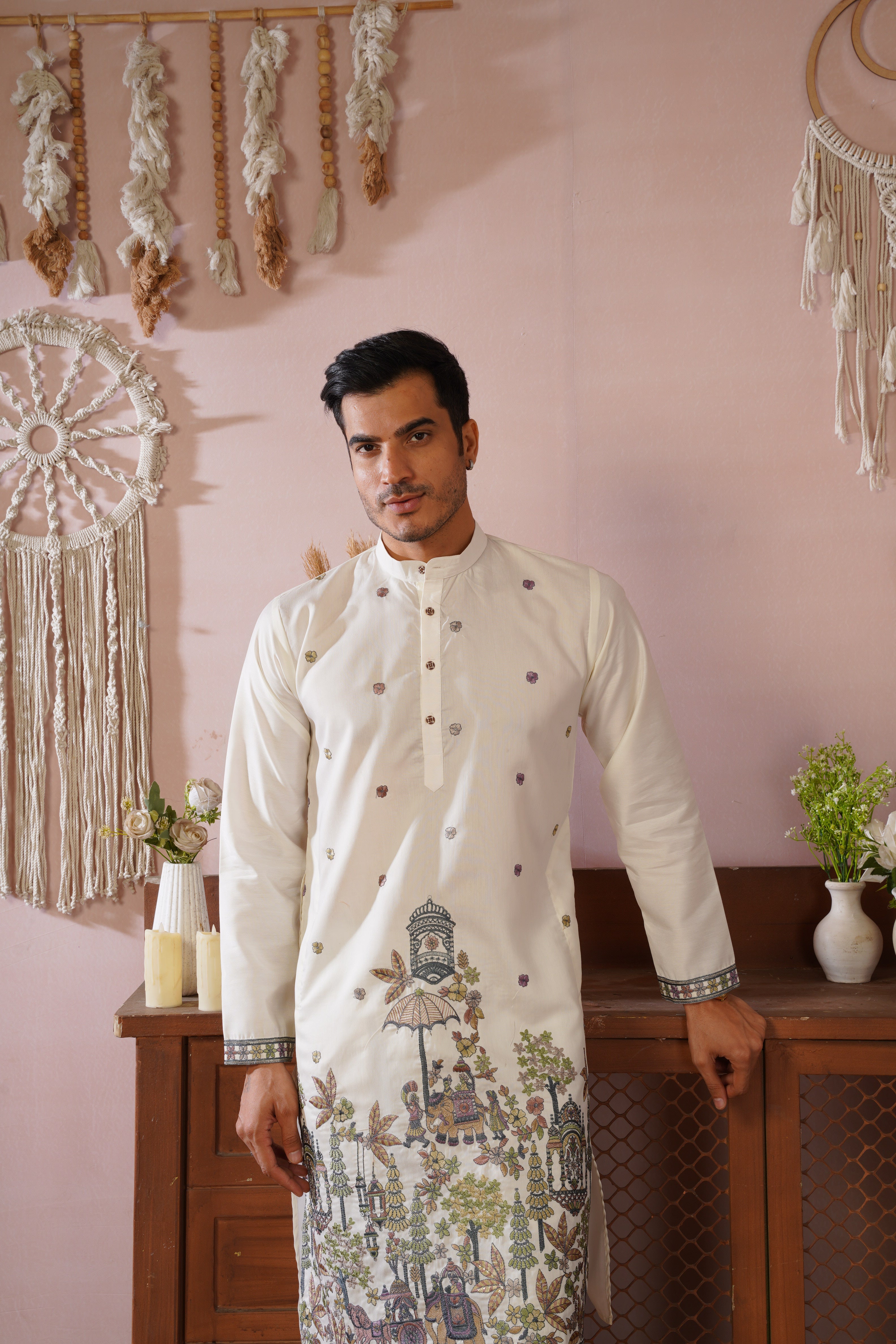 Royal Baraat Embroidered Kurta Set for Men