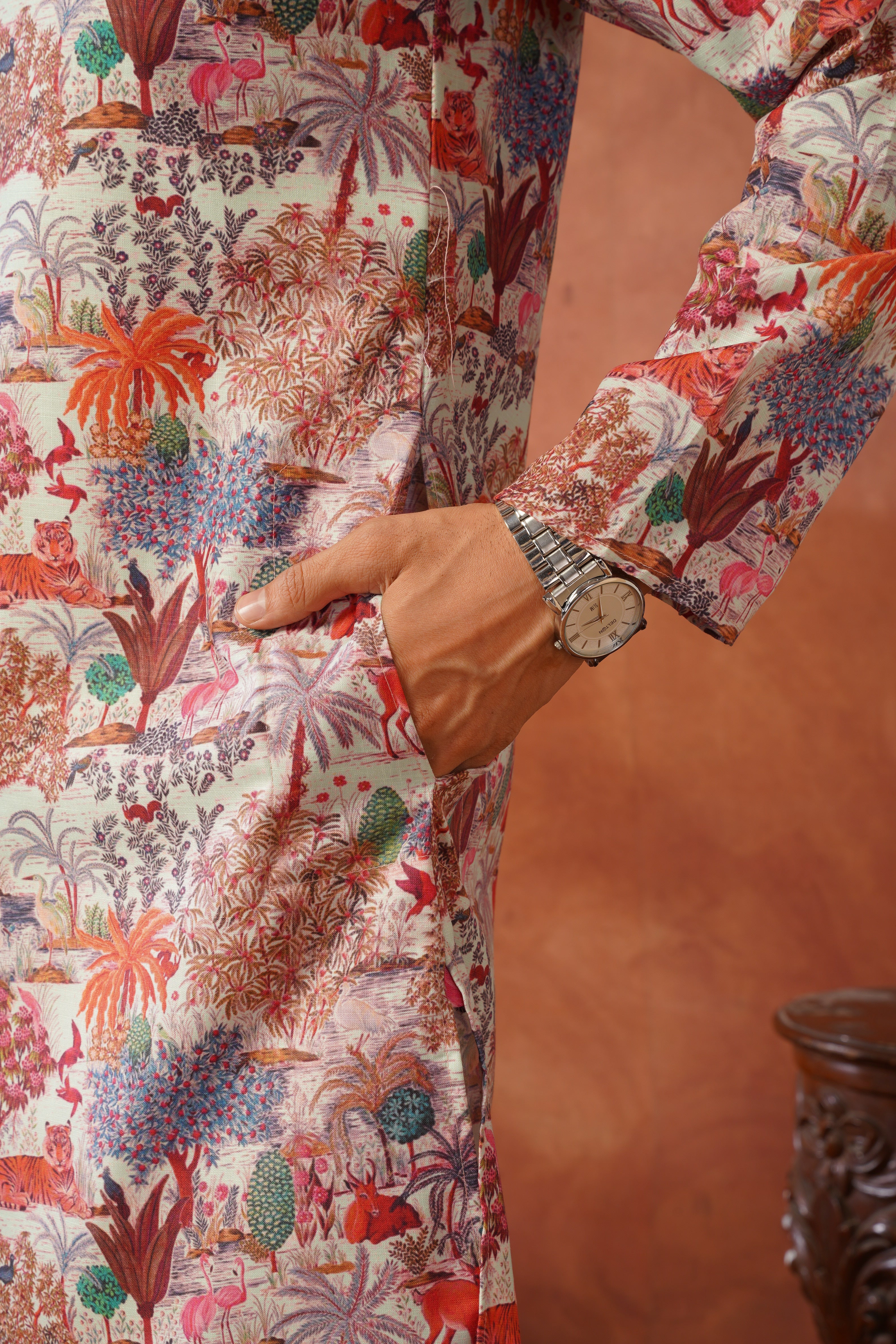 Pista Heritage Forest Illustration Kurta Set