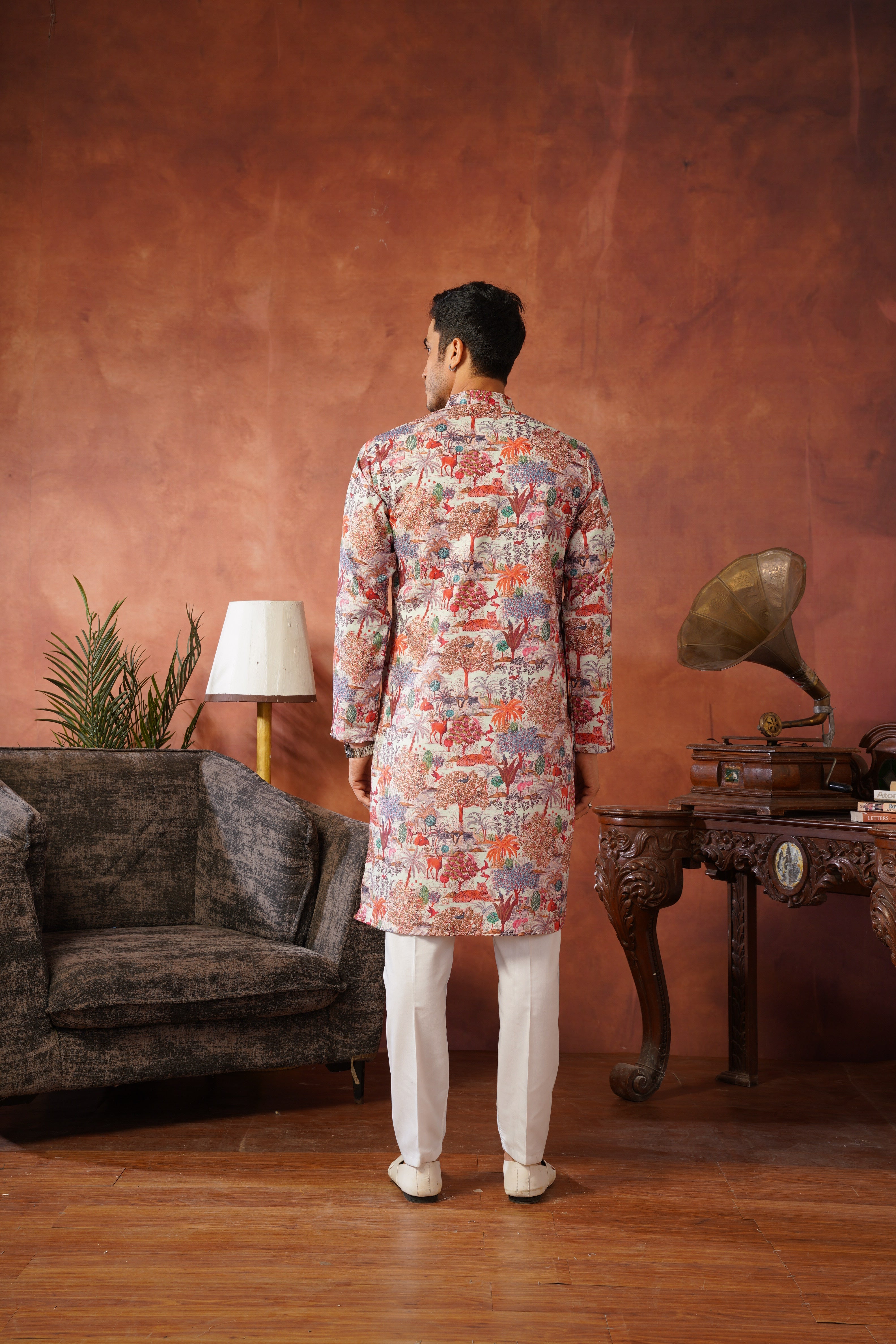 Pista Heritage Forest Illustration Kurta Set