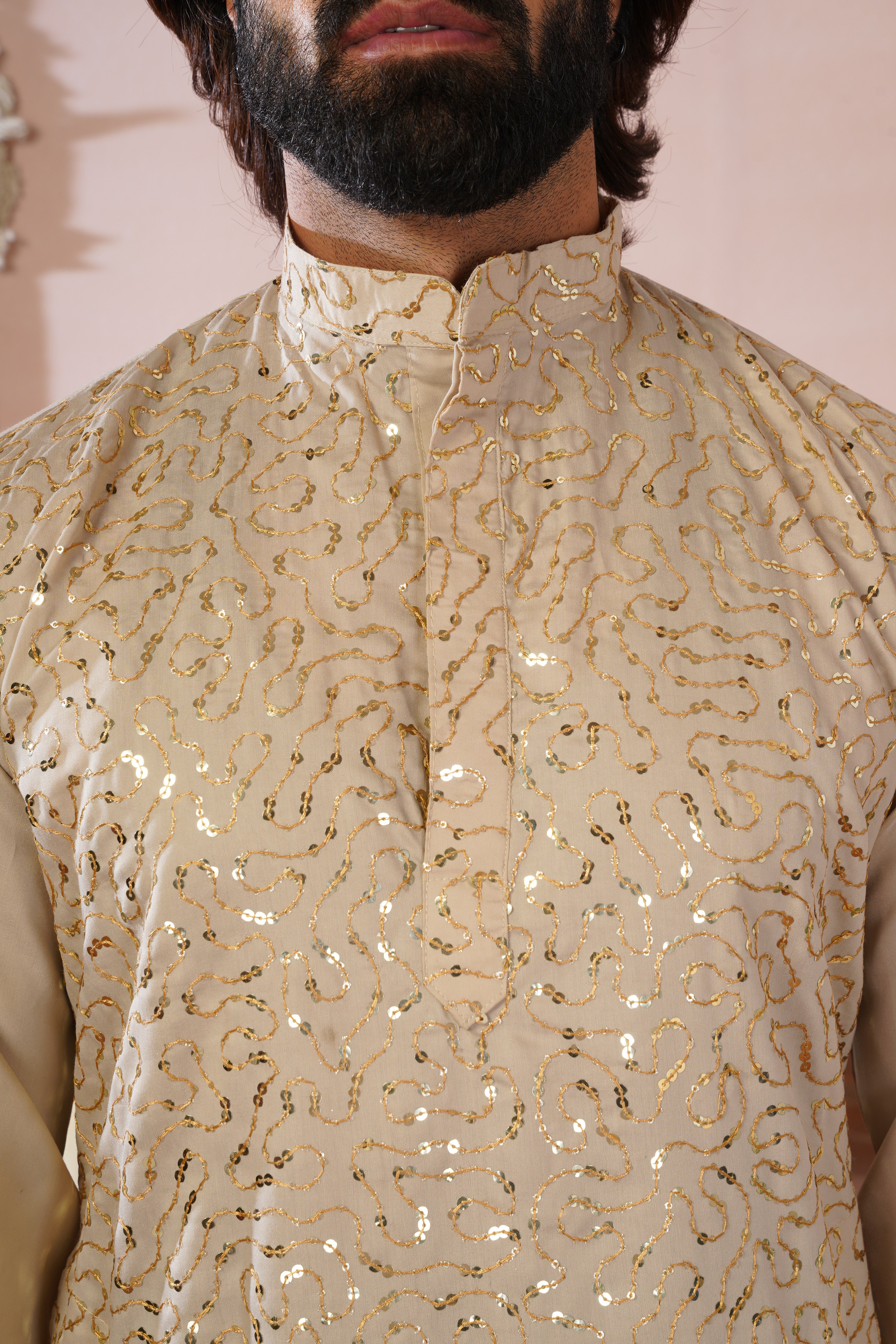 Gulshan Ivory Royale Sequin Embroidered work Kurta Set