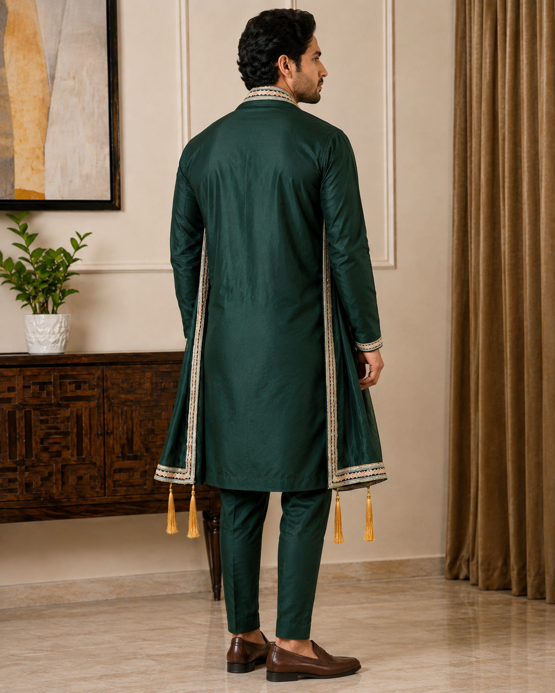 Green Premium Kurta Set with Dupatta