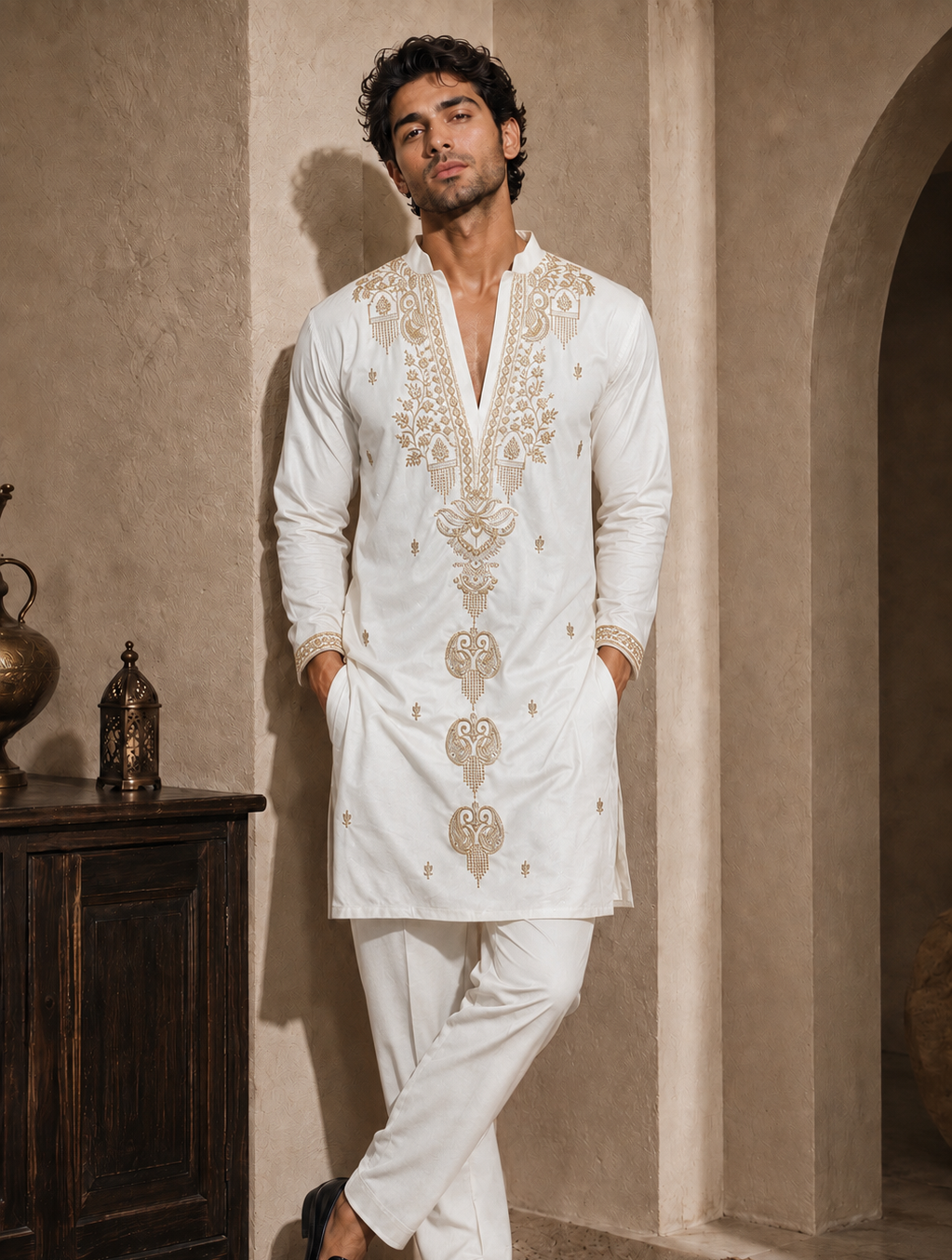 V neck kurtas