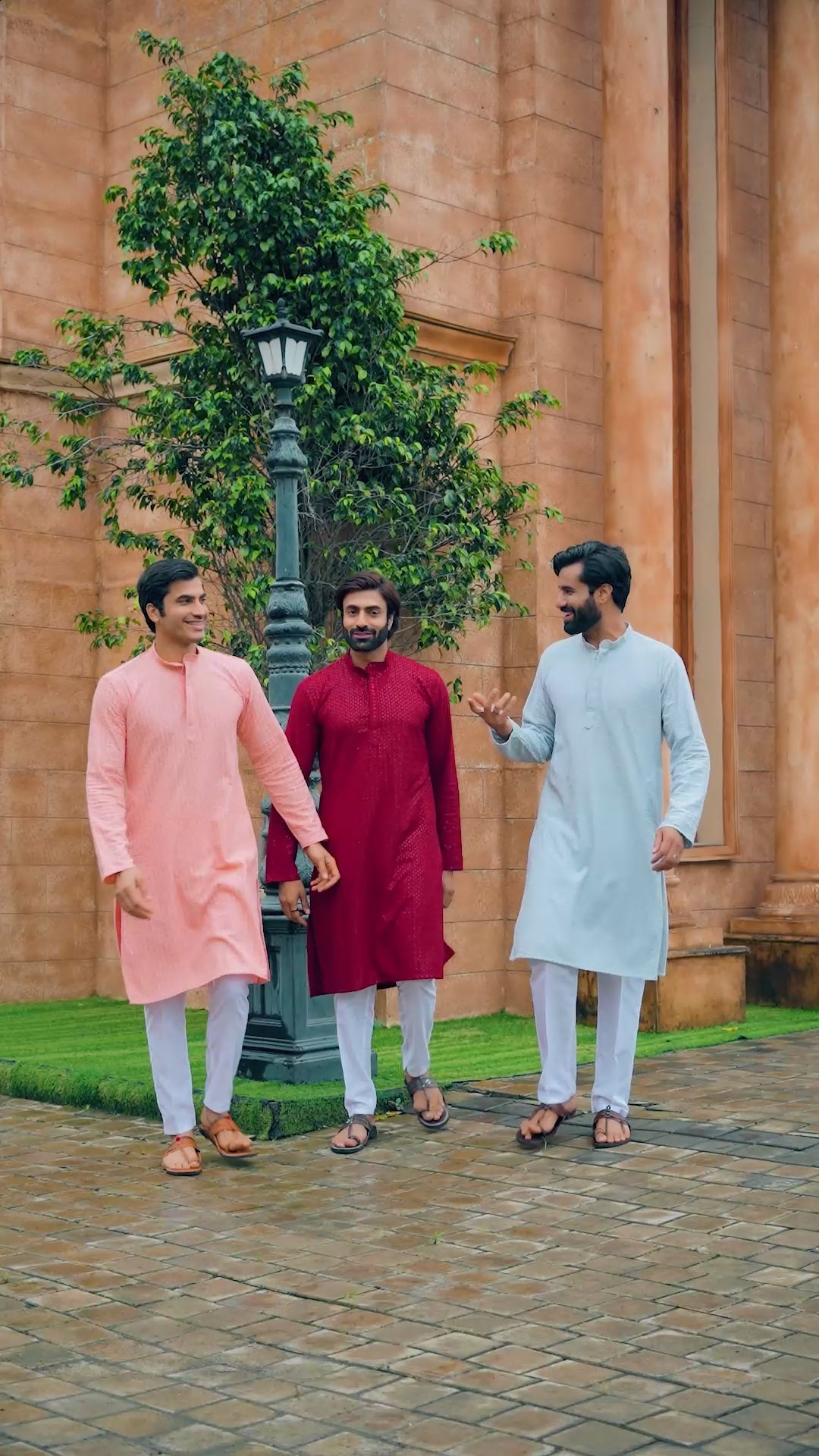 Men’s Grey Chikankari Threadwork and Sequins Kurta